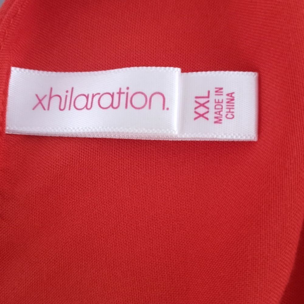 XHILARATION ORANGE RUFFLE TOP DRESS SZ.XXL GUC - Picture 7 of 10